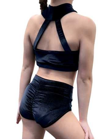 Vera Black Velvet Pole Sport Set