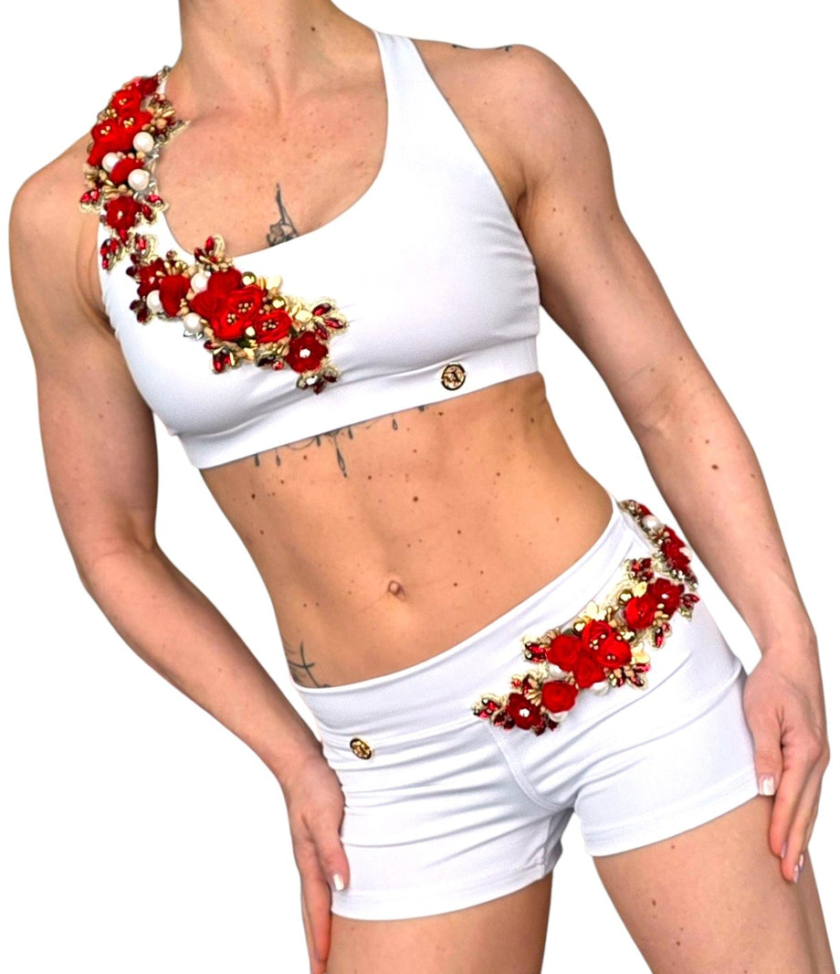 Floral Pole Dance Competition Outfit I