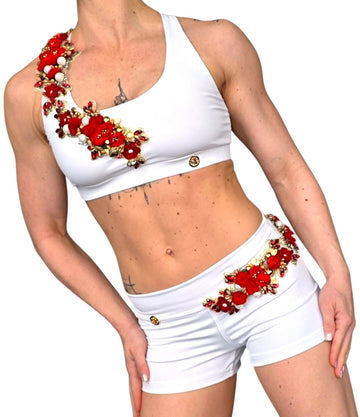Costume da Gara di Pole Dance con Fiori